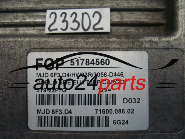 FIAT DOBLO 1.3 51784560 FGP,  MJD6F3D4, 71600.086.02
