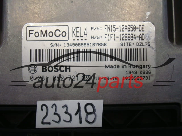 FORD 1.6 TDCI BOSCH 0 281 032 721, 0281032721, FN15-12A650-DE, FN1512A650DE
