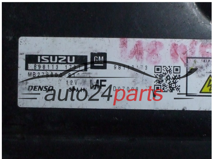 KOMPUTER STEROWNIK SILNIKA OPEL ZAFIRA 1.7 CDTI 98113173, 8981131731, MB2758008163
