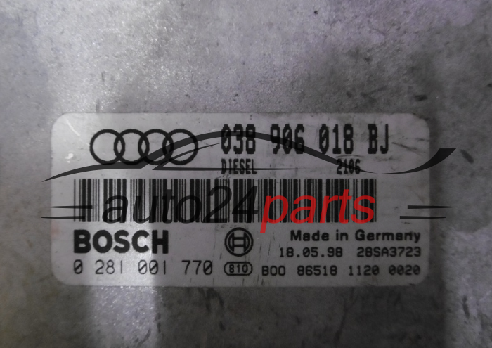 Centralina do motore VW VOLKSWAGEN BOSCH 0281001770 038906018BJ
