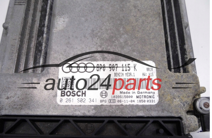 Μονάδα Ελέγχου Κινητήρα AUDI 2.0 TFSI BOSCH 0261S02341 8P0907115K MED9.1