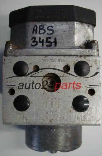 ABS POMPA I STEROWNIK FIAT CITROEN BOSCH 0 265 220 629, 0265220629, 46804437, 0273004583