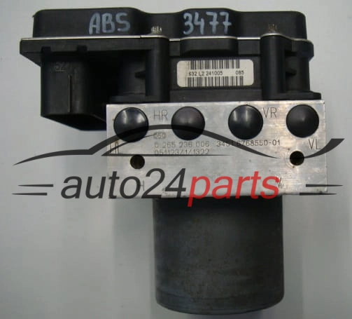 Bomba ABS y centralita BMW E60 BOSCH 0 265 236 006, 0265236006, 3451 6768550-01, 3451676855001, 0 265 950 409, 0265950409