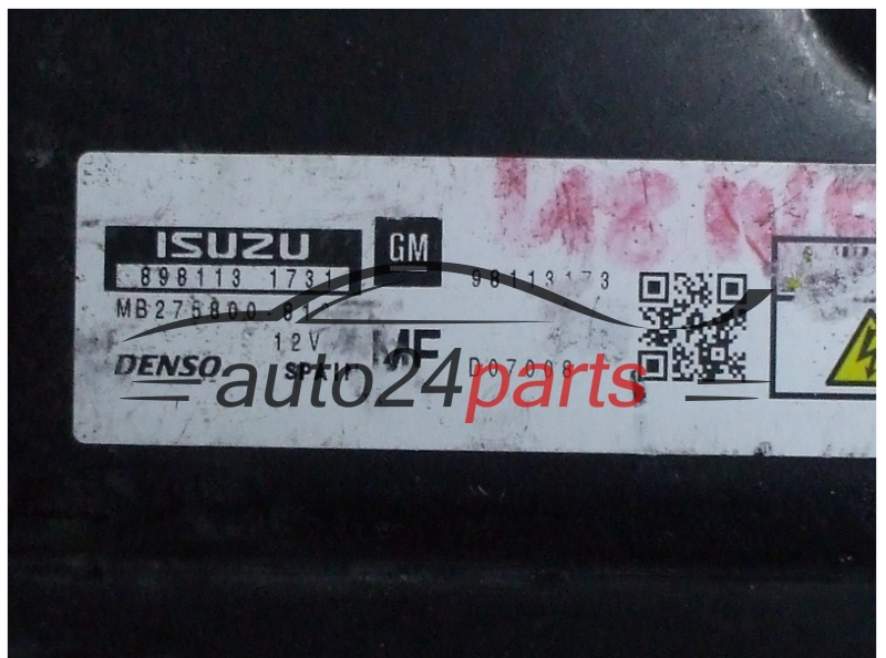 OPEL ZAFIRA 1.7 CDTI 98113173, 8981131731, MB2758008163