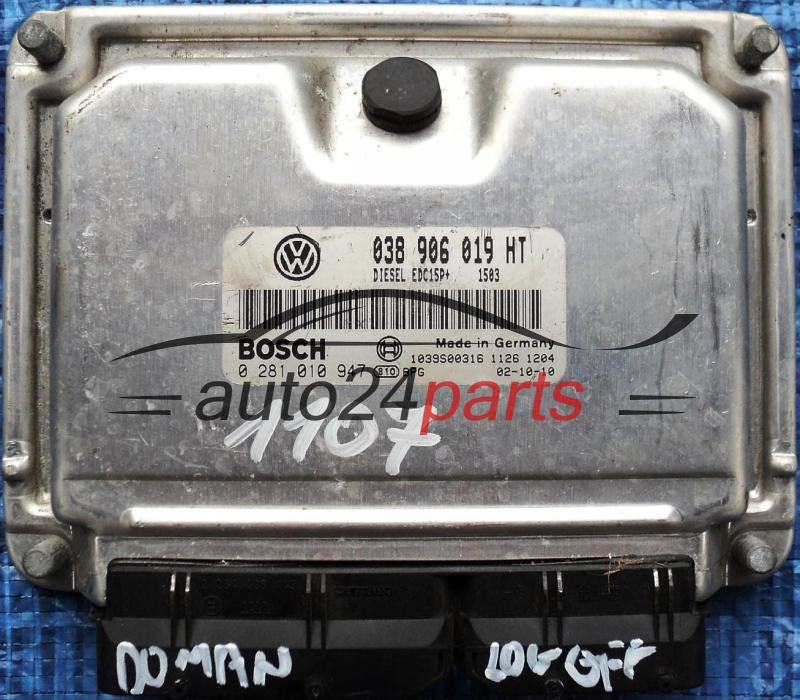 ECU ENGINE CONTROLLER SEAT IBIZA 1.9 TDI 038906019HT, BOSCH 0281010947, 1039S00316