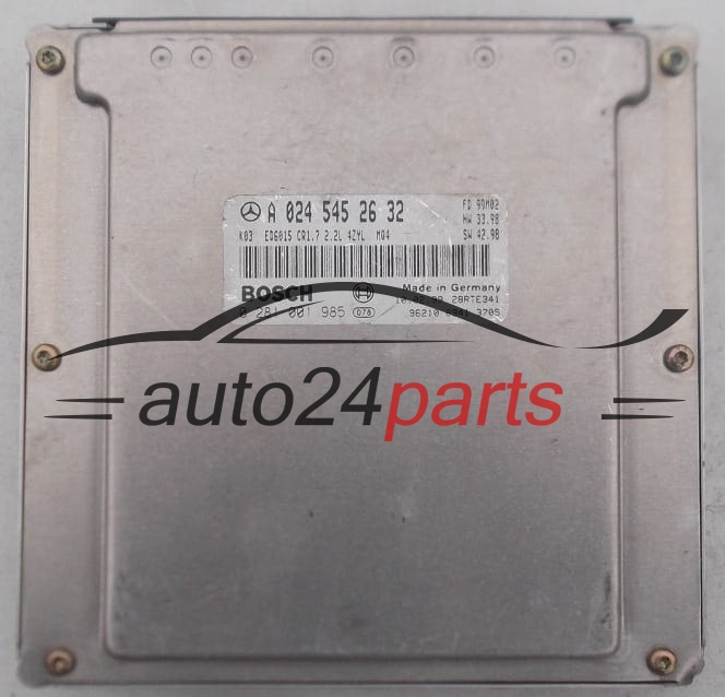 Μονάδα Ελέγχου Κινητήρα MERCEDES VITO 2.2 CDI BOSCH 0 281 001 985, 0281001985, A 024 545 26 32, 0245452632, A0245452632 , CR1.7