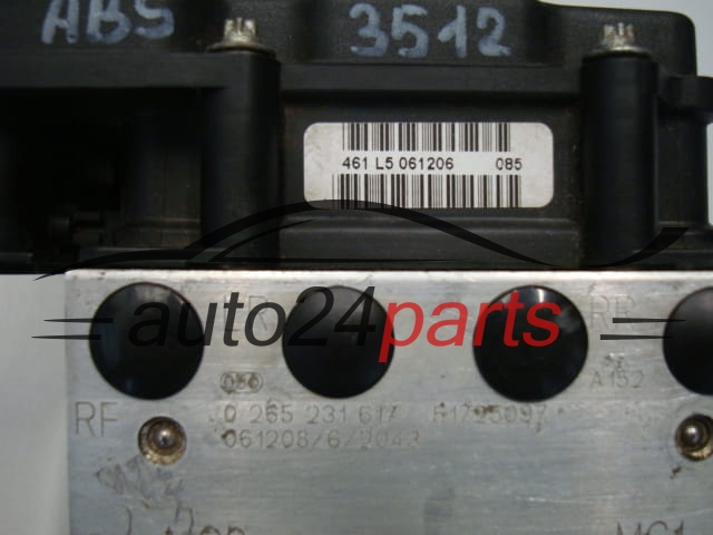 Bomba ABS y centralita CITROEN JUMPER FIAT DUCATO PEUGEOT BOXER BOSCH 0 265 231 617, 0265231617, 51725097, 0 265 800 461, 0265800461