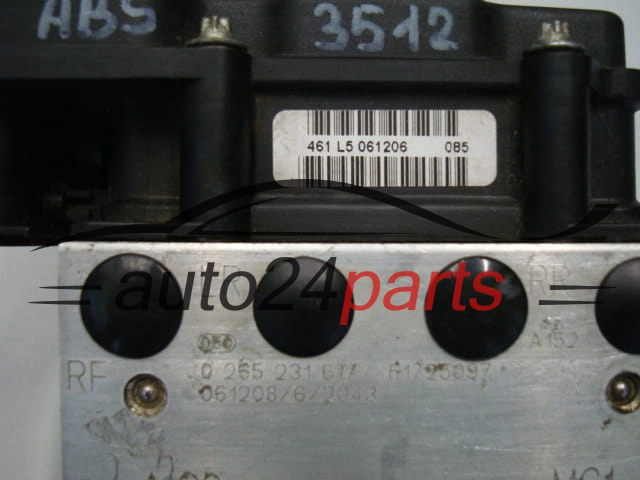 Bomba ABS y centralita CITROEN JUMPER FIAT DUCATO PEUGEOT BOXER BOSCH 0 265 231 617, 0265231617, 51725097, 0 265 800 461, 0265800461