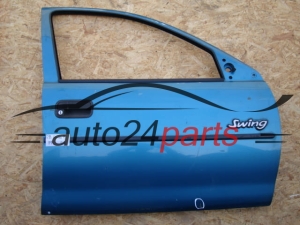 DRZWI PRAWE PRZEDNIE OPEL CORSA B 5D NIEBIESKIE - 28