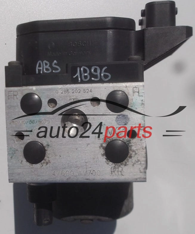 ABS PUMP NISSAN  BOSCH  0265202524, 47600AV700, 0130108098