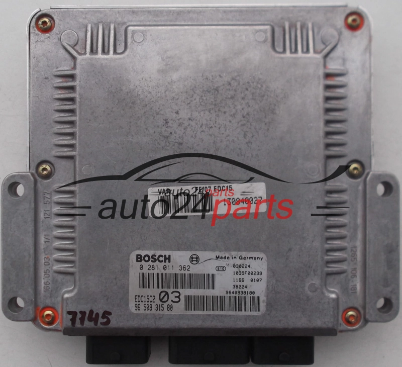 PEUGEOT, CITROEN C5 2.2 HDI, BOSCH 0 281 011 362, BOSCH 0281011362, 96 509 315 80, 9650931580