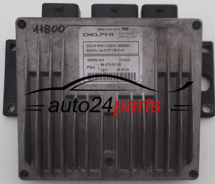 PEUGEOT, CITROEN 1.5 DDCR R0411C001F, DDCRR0411C001F, 96 475 631 80, 9647563180, 0107734 EVG