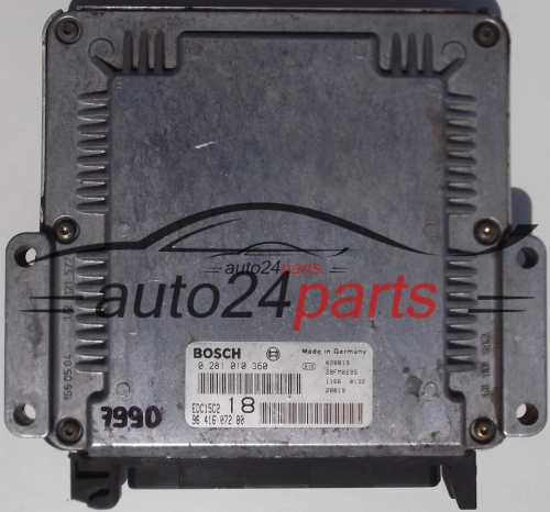 PEUGEOT PARTNER, CITROEN BERLINGO 2.0 HDI, BOSCH 0 281 010 360, BOSCH 0281010360, 96 416 072 80, 9641607280, EDC15C2