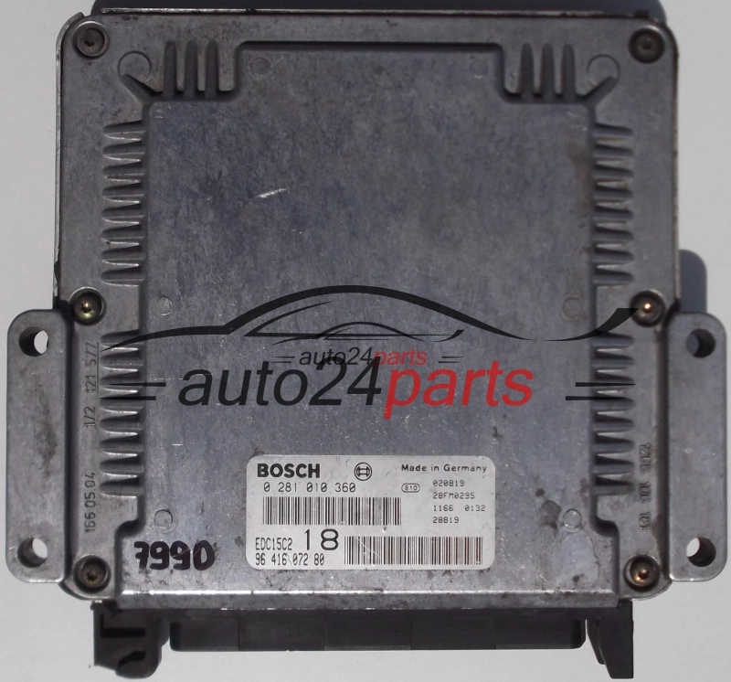 PEUGEOT PARTNER, CITROEN BERLINGO 2.0 HDI, BOSCH 0 281 010 360, BOSCH 0281010360, 96 416 072 80, 9641607280, EDC15C2