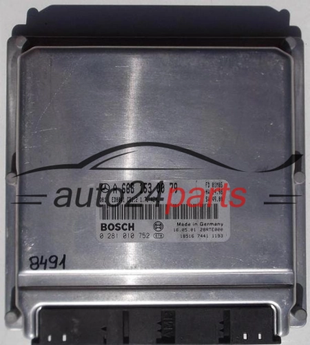 KOMPUTER STEROWNIK SILNIKA MERCEDES W168 170 1.7 CDI BOSCH 0281010752, 0 281 010 752, A6681530079, 6681530079, A 668 153 00 79 - 8491