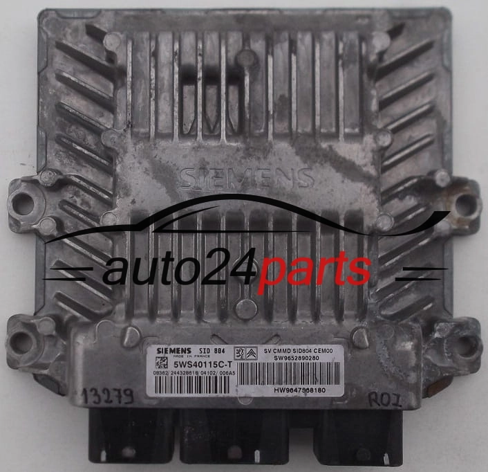 PEUGEOT CITROEN SIEMENS SID 804 5WS40115C-T, 5WS40115CT, SW 9652890280, HW 9647568180