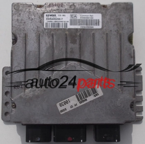 PEUGEOT CITROEN SIEMENS SID 801 5WS40025E-T, 5WS40025ET, SW 9646801080, HW 9644323980
