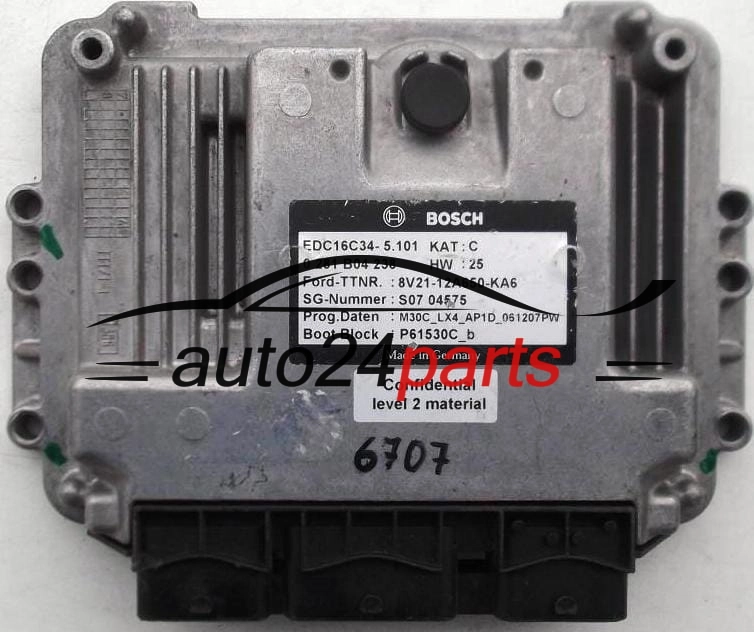 PEUGEOT CITROEN BOSCH 0 281 B04 238, 0281B04238, 8V21-12A650-KA6, 8V2112A650KA6, 12A650KA6, S07 04575, S0704575, EDC 16C34-5.101