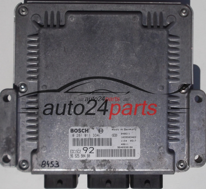 PEUGEOT 807 CITROEN C8 2.0 HDI BOSCH 0281011334, 0 281 011 334, 9652590480, 96 525 904 80, 9640938180, EDC15C2 92 1039S03465