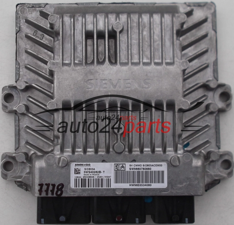 PEUGEOT 607, CITROEN 2.0 HDI, 5WS40262B-T, 5WS04262BT, SW9660780880, HW9655534080