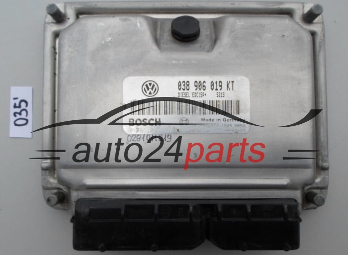 KOMPUTER STEROWNIK SILNIKA SEAT IBIZA SKODA FABIA 1.9 TDI 038906019KT, 038 906 019 KT, BOSCH 0 281 011 219, 0281011219, DIESEL EDC15P+ 5213, 1039S02920