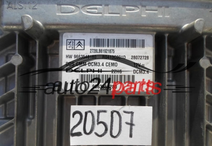 PEUGEOT 407 2.0 HDI R0413C001D, 9663548180, 28072728, 9663556280