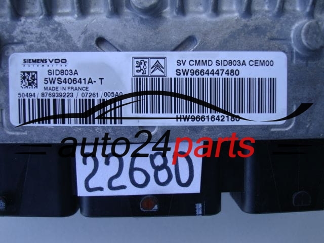 PEUGEOT 407 1.4 HDI 5WS40641AT, SW9664447480, 9664447480, HW9661642180, 9661642180