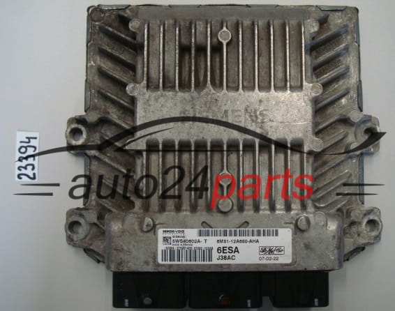 KOMPUTER STEROWNIK SILNIKA FORD FOCUS 2.0 TDCI SIEMENS VDO 5WS40602A-T, 5WS40602AT, FoMoCo 6M51-12A650-AHA, 6M5112A650AHA, 6ESA, SID803A