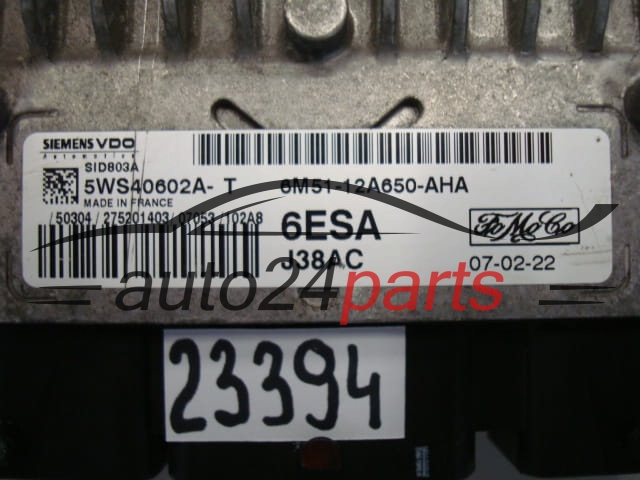 Sterownik silnika Ford Focus 2.0 TDCI 5WS40602AT 6M5112A650AHA – zdjęcie 2