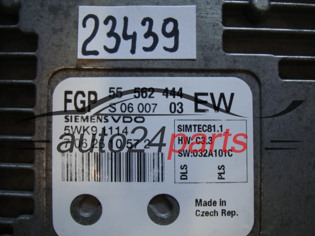 KOMPUTER STEROWNIK SILNIKA OPEL ZAFIRA 55562444, SIEMENS 5WK91114