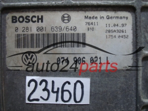 KOMPUTER STEROWNIK SILNIKA VOLKSWAGEN T4 BOSCH 0 281 001 639/640, 0281001639, 0281001640, 074 906 021 L, 074906021L