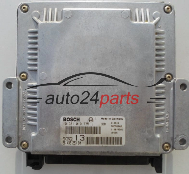 ECU CENTRALITA DE MOTOR  PEUGEOT 406 2.0 HDI BOSCH 0 281 010 775,  96 435 253 80