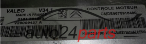 Centralina motore CITROEN CMDE9675916480 9675916480 V29009427A