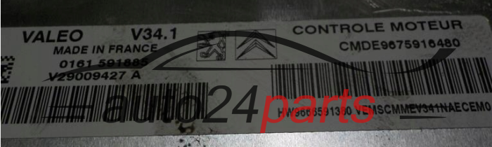 Centralina motore CITROEN CMDE9675916480 9675916480 V29009427A