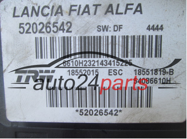 ABS Pump FIAT ALFA LANCIA 52026542, 1855015