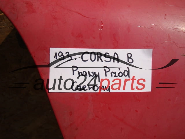 BŁOTNIK PRAWY PRZEDNI OPEL CORSA B CZERWONY - 193