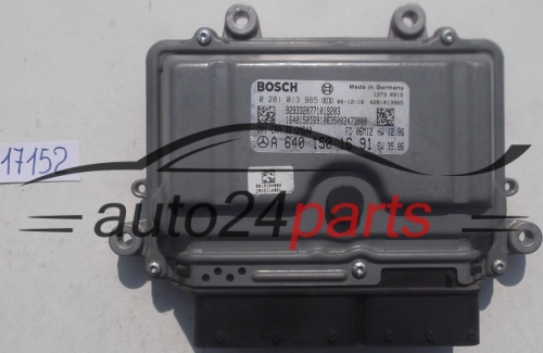Μονάδα Ελέγχου Κινητήρα MERCEDES B180 BOSCH 0 281 013 965, 0281013965, A 640 150 16 91, A6401501691, 6401501691