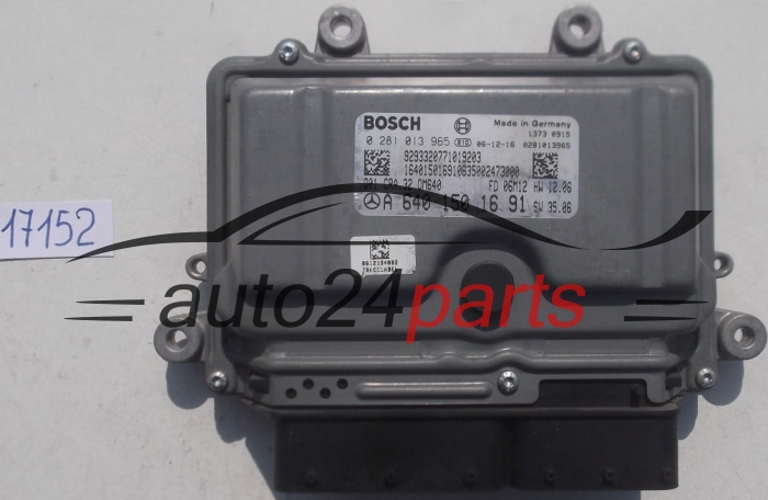 Μονάδα Ελέγχου Κινητήρα MERCEDES B180 BOSCH 0 281 013 965, 0281013965, A 640 150 16 91, A6401501691, 6401501691