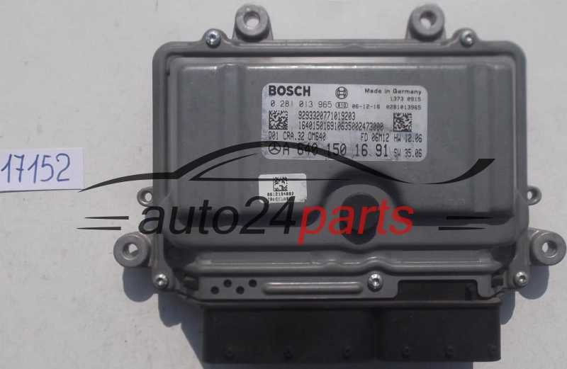 Μονάδα Ελέγχου Κινητήρα MERCEDES B180 BOSCH 0 281 013 965, 0281013965, A 640 150 16 91, A6401501691, 6401501691