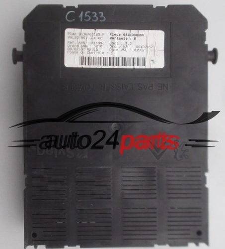 BSI CITROEN PEUGEOT VALEO 9636760580 F, 9636760580F, 9644098380