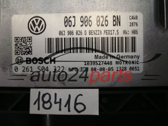 Sterownik silnika Volkswagen Passat 2.0 TSI 0261S04322 06J906026BN IMMO OFF – zdjęcie 2