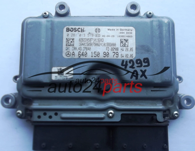 MERCEDES W169 A200 2.0 CDI A6401509079, 6401509079, A 640 150 90 79 BOSCH 0281013519, 0 281 013 519