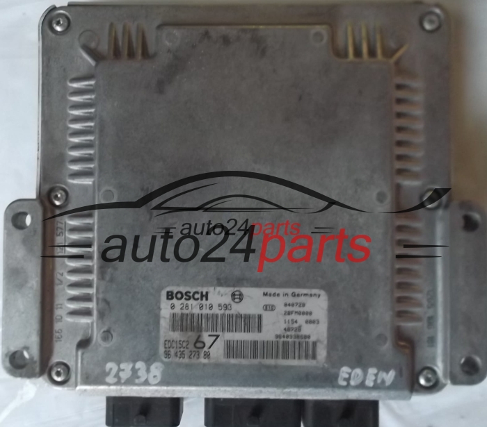 PEUGEOT 406 2.0 HDI BOSCH 0281010593, 0 281 010 593, 9643527380, 96 435 273 80, EDC15C2 67