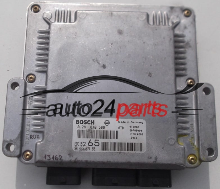 PEUGEOT 406 2.0 HDI BOSCH 0281010590, 0 281 010 590, 9643527480, 86 435 274 80, EDC15C2 65