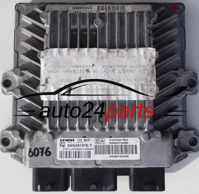 PEUGEOT 406 2.0 HDI 5WS40107E-T SW9653150080 HW9647423380 SIEMENS SID801A