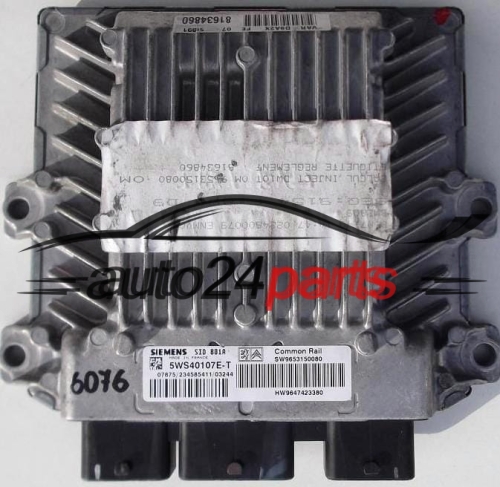 PEUGEOT 406 2.0 HDI 5WS40107E-T SW9653150080 HW9647423380 SIEMENS SID801A