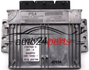 CENTRALINA MOTORE PEUGEOT 406 1.8, 9644674980, S2000-1, 9647010880, PSA 21647440-6