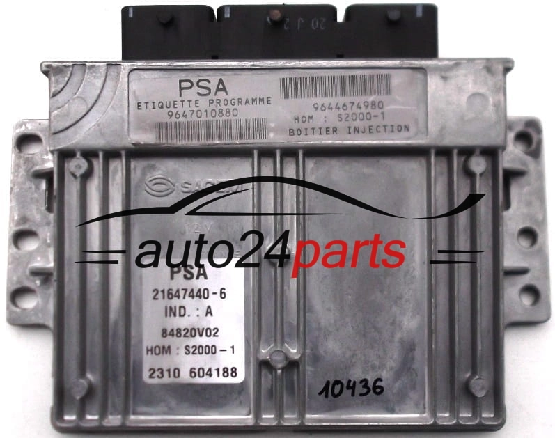 PEUGEOT 406 1.8, 9644674980, S2000-1, 9647010880, PSA 21647440-6
