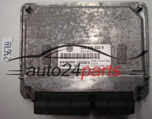 KOMPUTER STEROWNIK SILNIKA VOLKSWAGEN POLO SIEMENS 5WP44224 02, 5WP4422402, 03E 906 033 R, 03E906033R, SIMOS 3PG