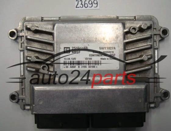 ECU Engine Controller CHEVROLET SPARK 25191188 5WY1V27A